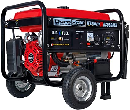 DuroStar DS5500EH 5,500-Watt/4,500-Watt 224cc Electric Start Dual Fuel Portable Generator