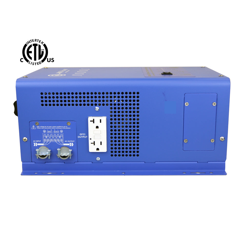 AIMS Power 3000 Watt Pure Sine Inverter Charger - ETL Listed to UL 458