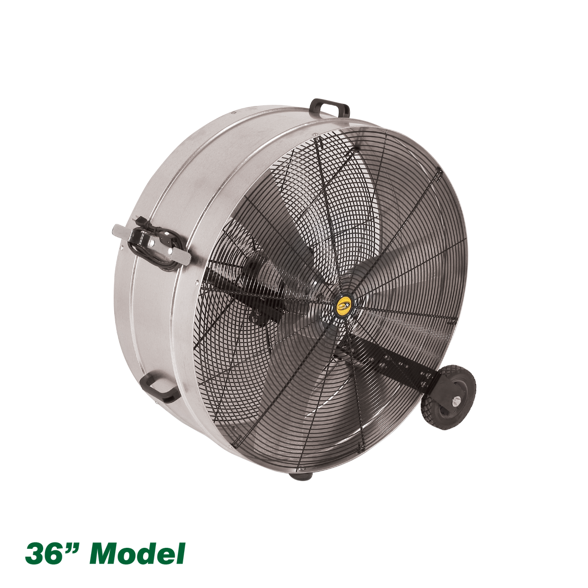 J&amp;D Manufacturing Galvanized Portable Drum Fan