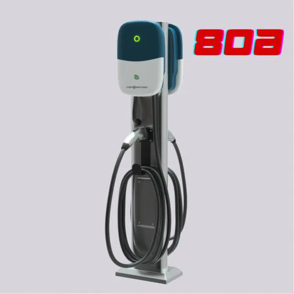 80A COMMERCIAL DUAL EV CHARGING STATION, DUAL CSE2 LEVEL-2, RFID