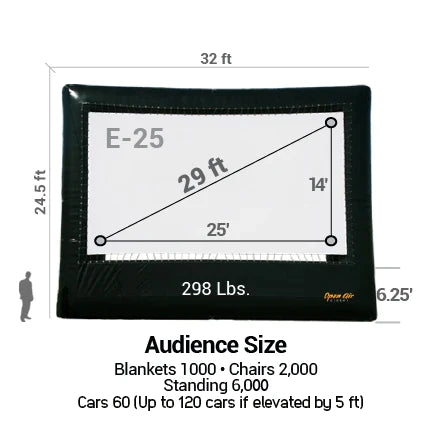 Elite Outdoor Movie Screen Kit 25&#39;