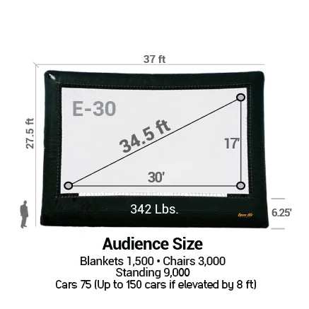 Elite Outdoor Movie Screen Kit 30&#39;