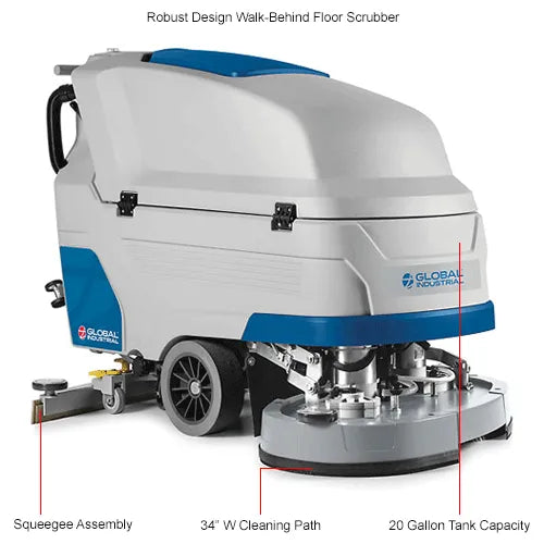 Global Industrial - Auto Floor Scrubber with Traction Drive, 34" Model #: WB641840
