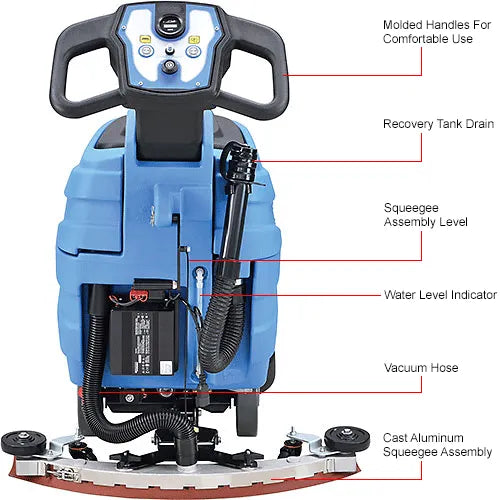 Global Industrial - Auto Walk-Behind Floor Scrubber 17" Cleaning Path, Two 80 Amp Batteries Model #: WB641411