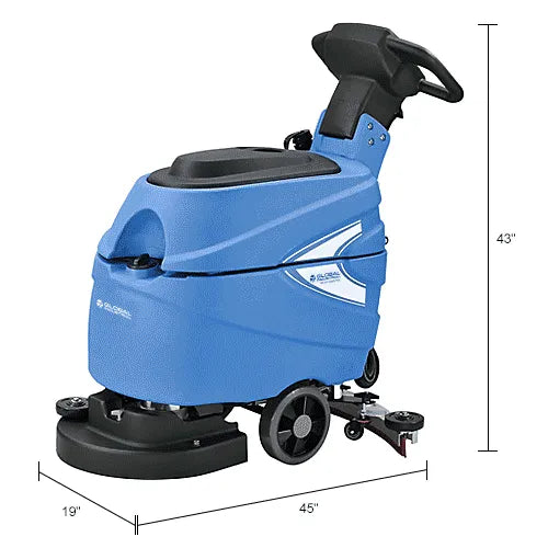 Global Industrial - Auto Walk-Behind Floor Scrubber 17" Cleaning Path, Two 80 Amp Batteries Model #: WB641411