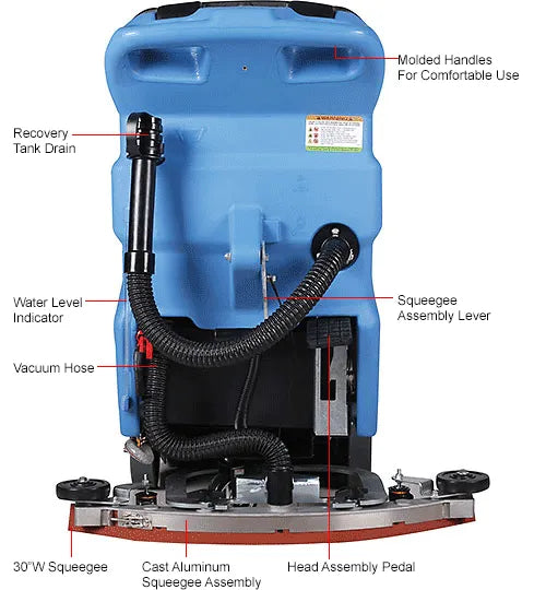 Global Industrial - Auto Walk-Behind Floor Scrubber, 18" Model #: WB641263