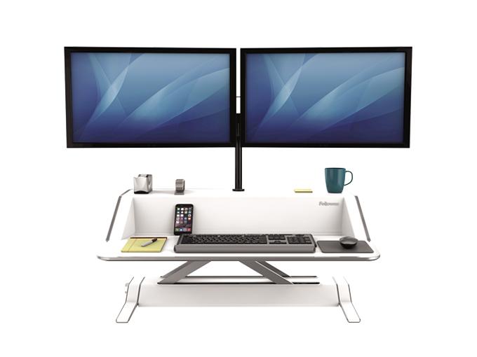 Lotus Sit Stand Workstation - White