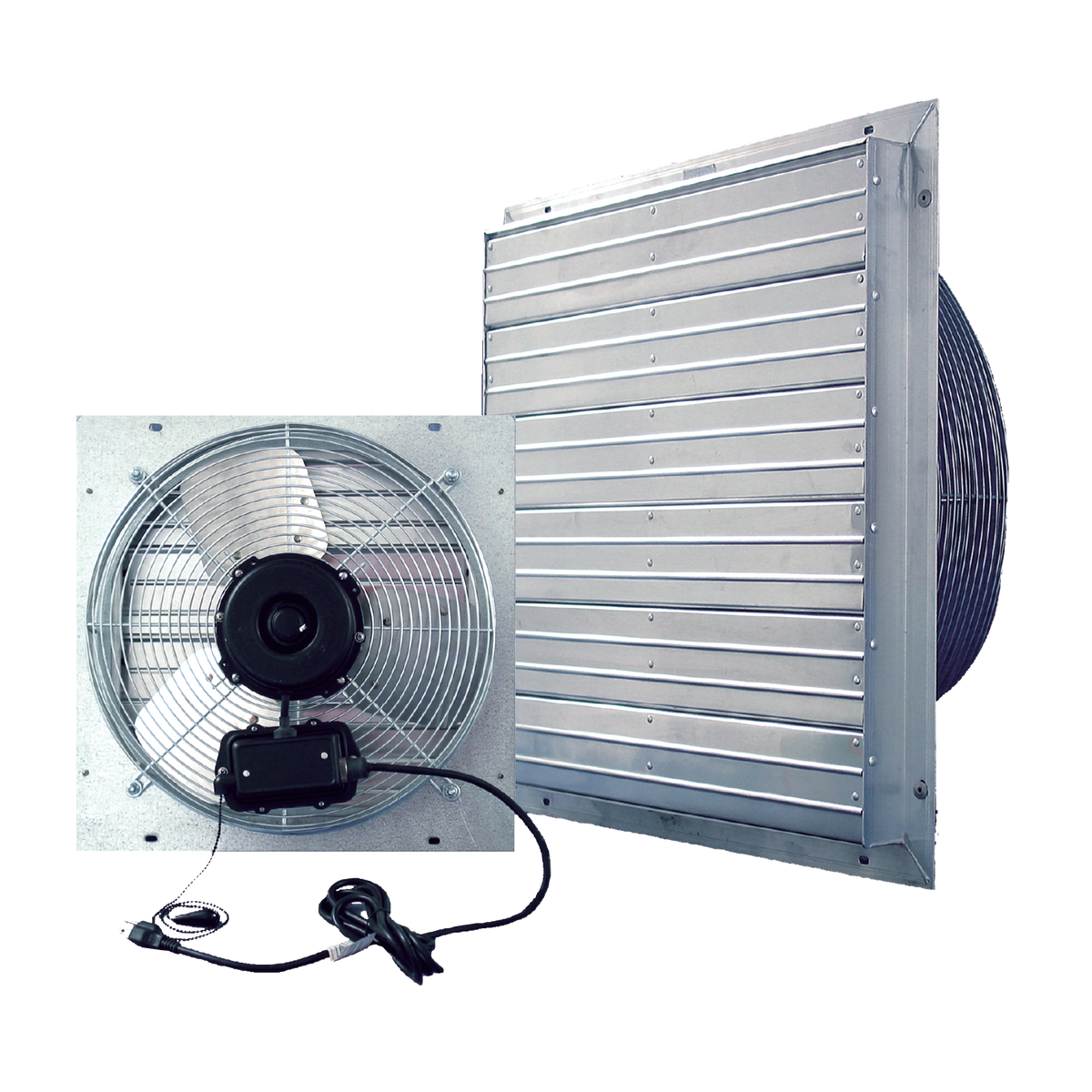 J&amp;D Manufacturing Indoor/Outdoor ES Shutter Fan W/ Cord