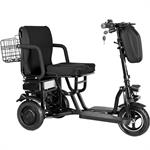 MotoTec Folding Mobility Electric Trike 48v 700w Dual Motor Lithium Black