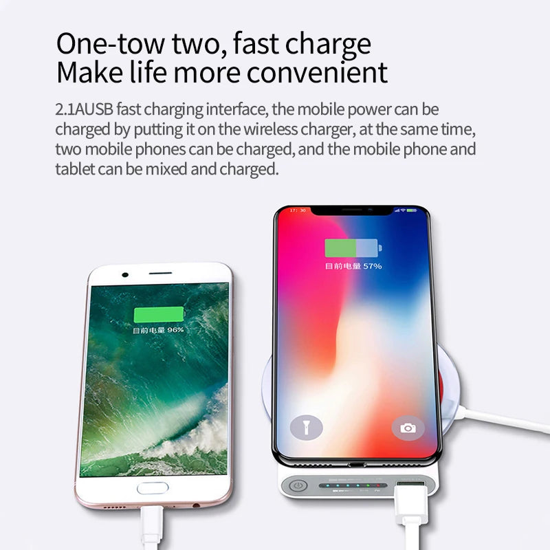 200000mAh Power Bank Ultra-Large Capacity Wired Wireless all-in-one Fast Charging Power Bank Thin And Portable