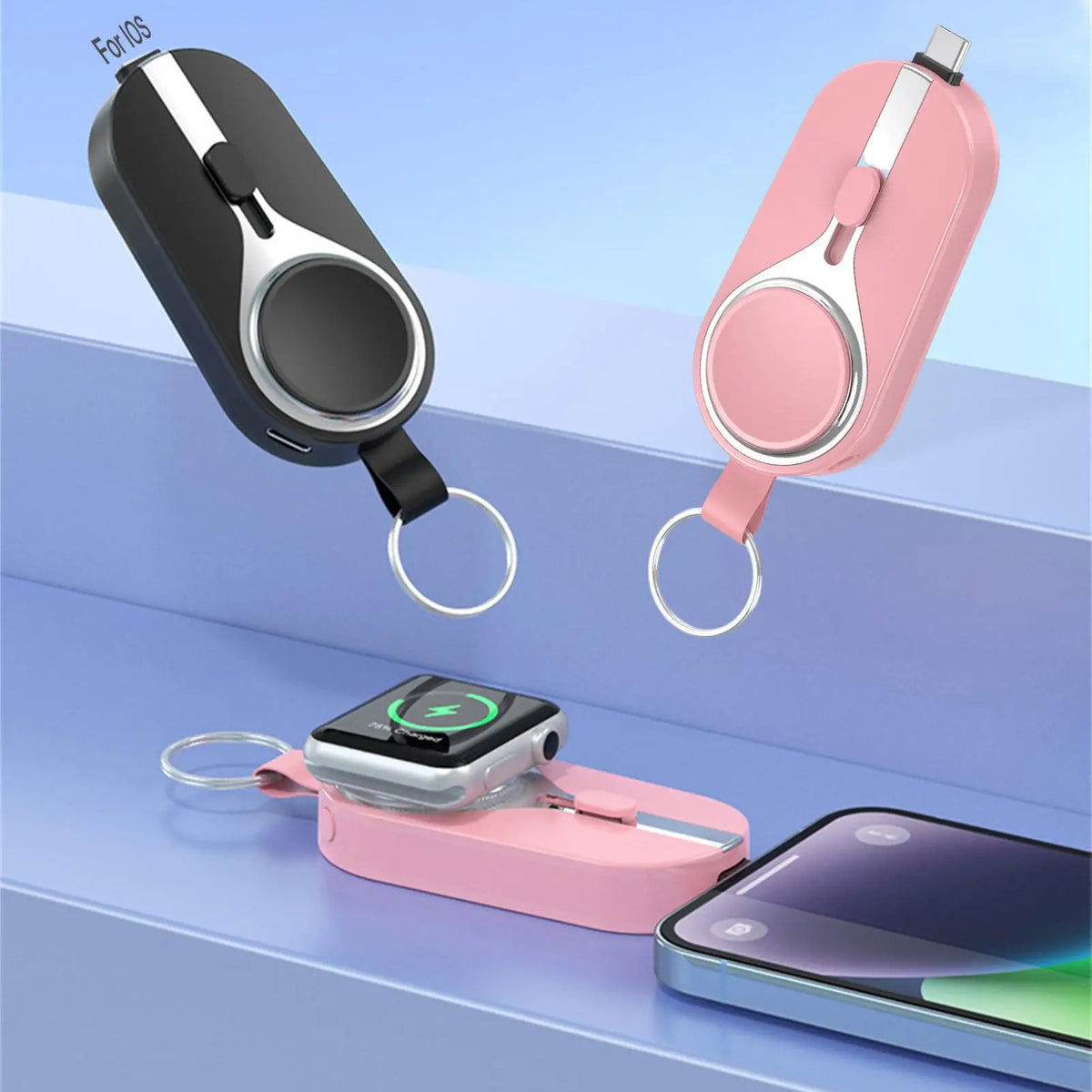 2000mA Mini Power Bank 2 IN 1 Keychain Battery Pack Portable Charger Multi-protection Batterie Externe Support Easy to Carry