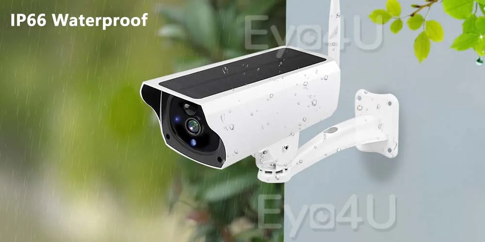 1080P IP Bullet Camera WiFi Outdoor Battery Solar Panel CCTV Wireless Surveillance Cam Home Security Protection Two Way Audio