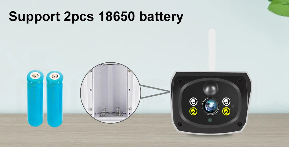 1080P IP Bullet Camera WiFi Outdoor Battery Solar Panel CCTV Wireless Surveillance Cam Home Security Protection Two Way Audio