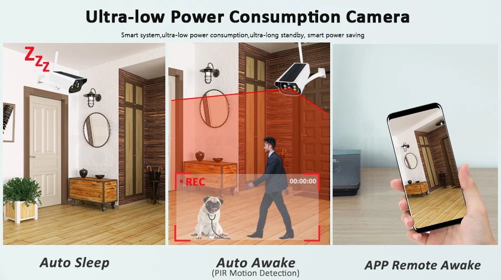 1080P IP Bullet Camera WiFi Outdoor Battery Solar Panel CCTV Wireless Surveillance Cam Home Security Protection Two Way Audio