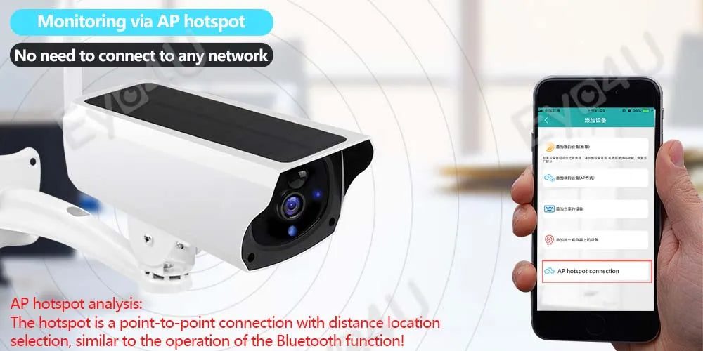 1080P IP Bullet Camera WiFi Outdoor Battery Solar Panel CCTV Wireless Surveillance Cam Home Security Protection Two Way Audio