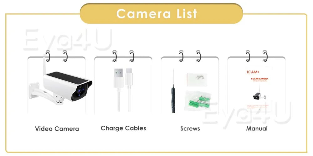 1080P IP Bullet Camera WiFi Outdoor Battery Solar Panel CCTV Wireless Surveillance Cam Home Security Protection Two Way Audio