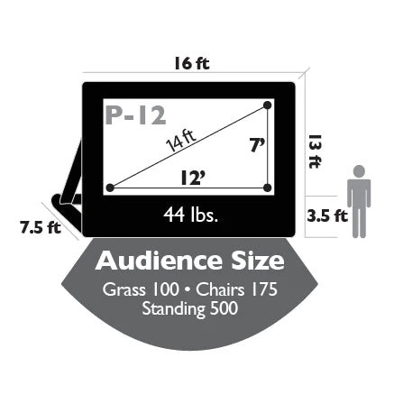 Event Pro Outdoor Movie Screen Kit 12&#39;
