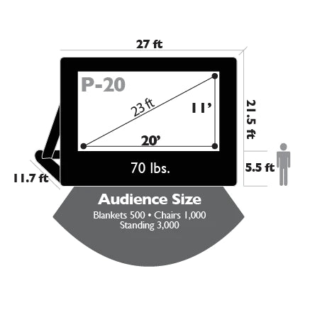 Event Pro Outdoor Movie Screen Kit 20&#39;