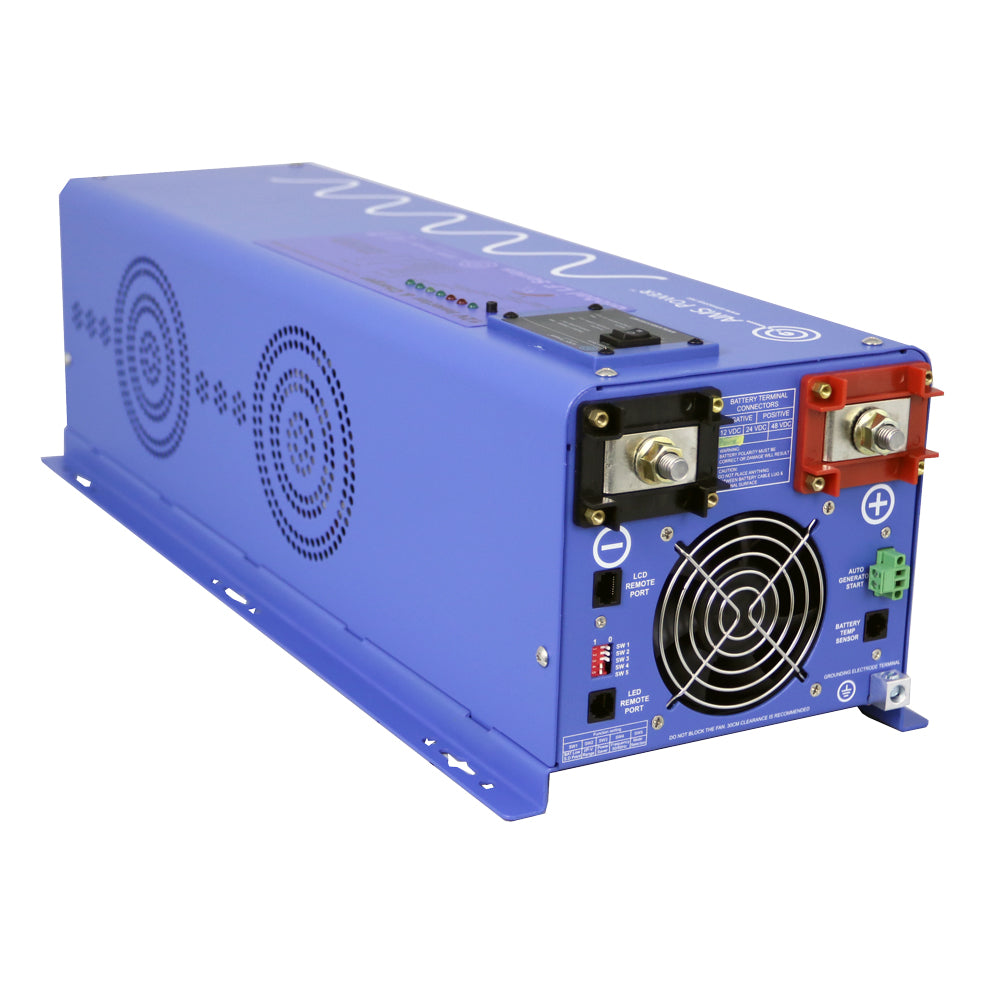 AIMS Power 6000 Watt Pure Sine Inverter Charger 24Vdc / 240Vac Input &amp; 120/240Vac Split Phase Output