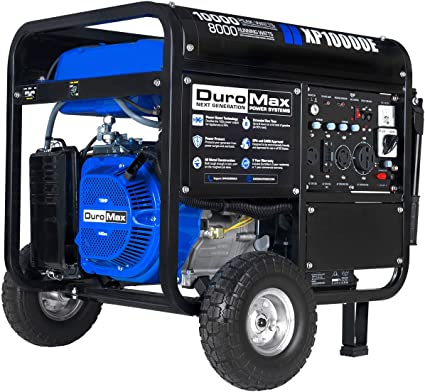 DuroMax XP10000E 10,000-Watt/8,500-Watt 439cc Electric Start Gas Powered Portable Generator