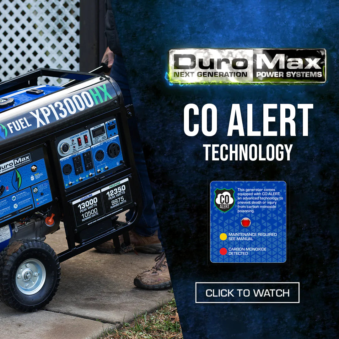 DuroMax XP5500DX 5,500-Watt/4,500-Watt 224cc Electric Start Dual Fuel Portable Generator w/ CO Alert