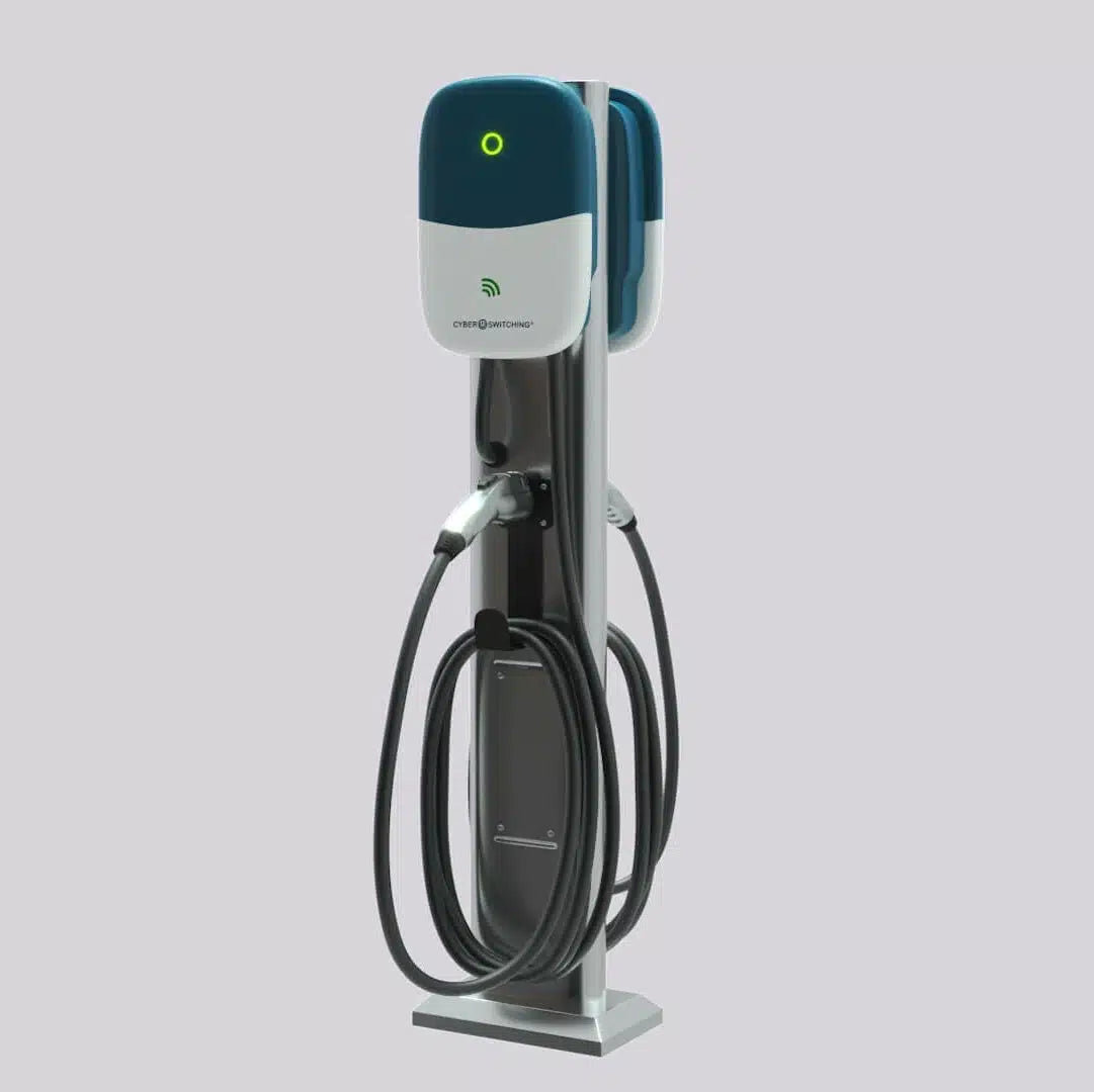 Electric Commercial Dual Ev Charging Station Dual Cse1 Level-2, 48A, RFID