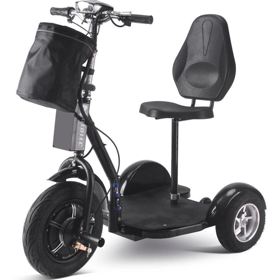 MotoTec Electric Trike 48v 1000w Lithium Black