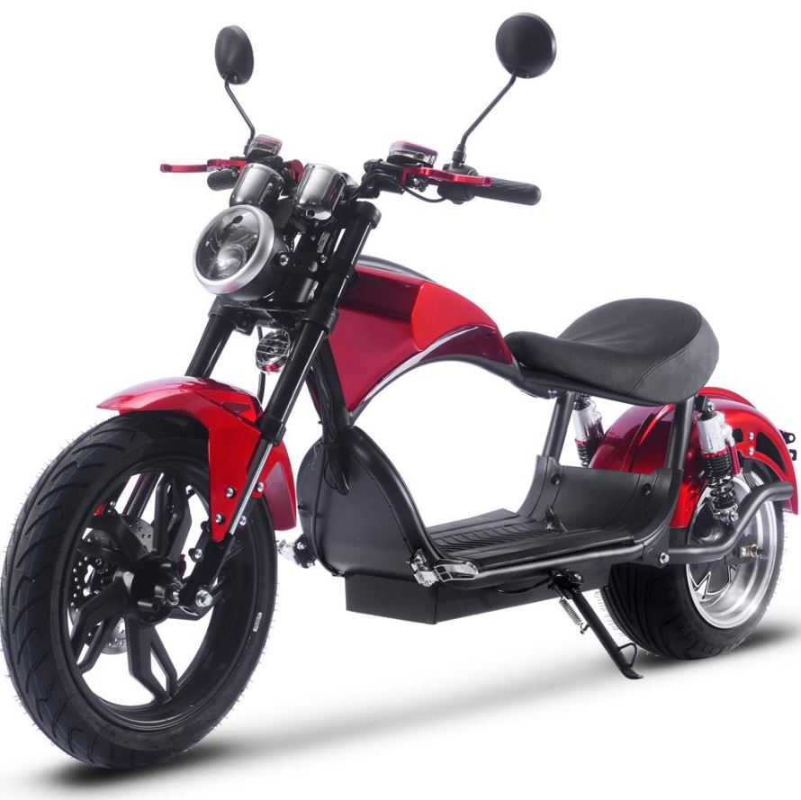 MotoTec Raven 60v 30ah 2500w Lithium Electric Scooter Red