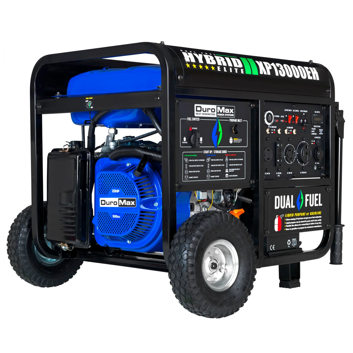 DuroMax XP13000EH 13,000-Watt/10,500-Watt 500cc Portable Gas Propane Generator