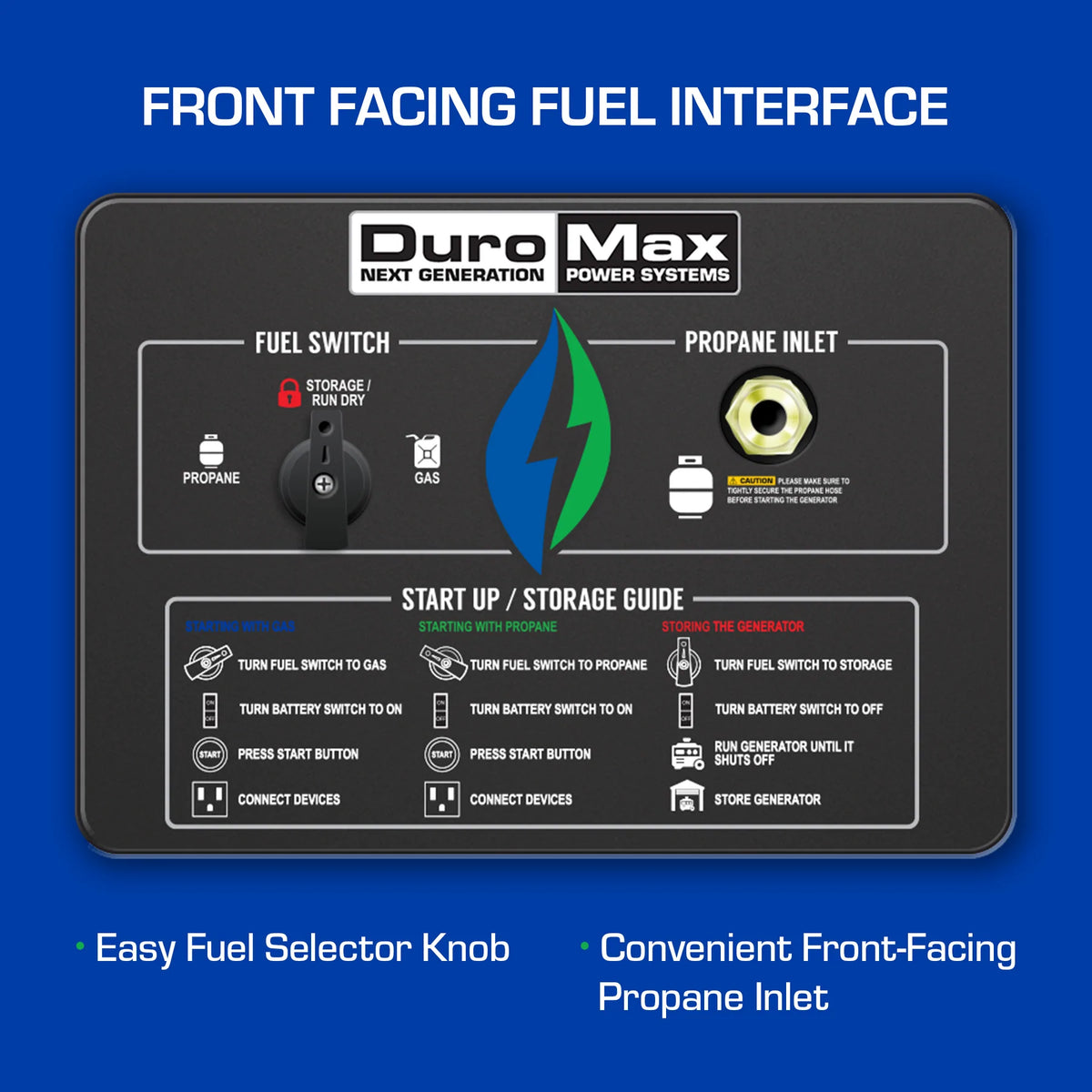 DuroMax XP13000E 13,000-Watt/10,500-Watt 500cc Electric Start Gas Powered Portable Generator