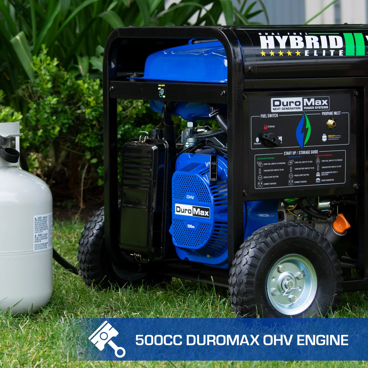 DuroMax XP13000EH 13,000-Watt/10,500-Watt 500cc Portable Gas Propane Generator