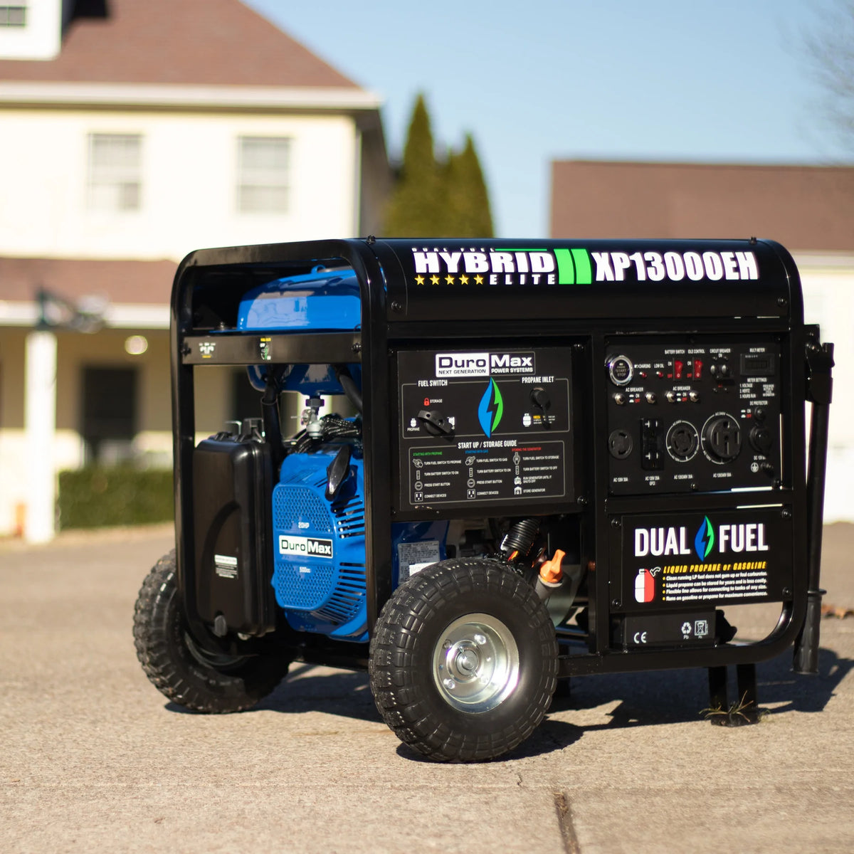 DuroMax XP13000EH 13,000-Watt/10,500-Watt 500cc Portable Gas Propane Generator