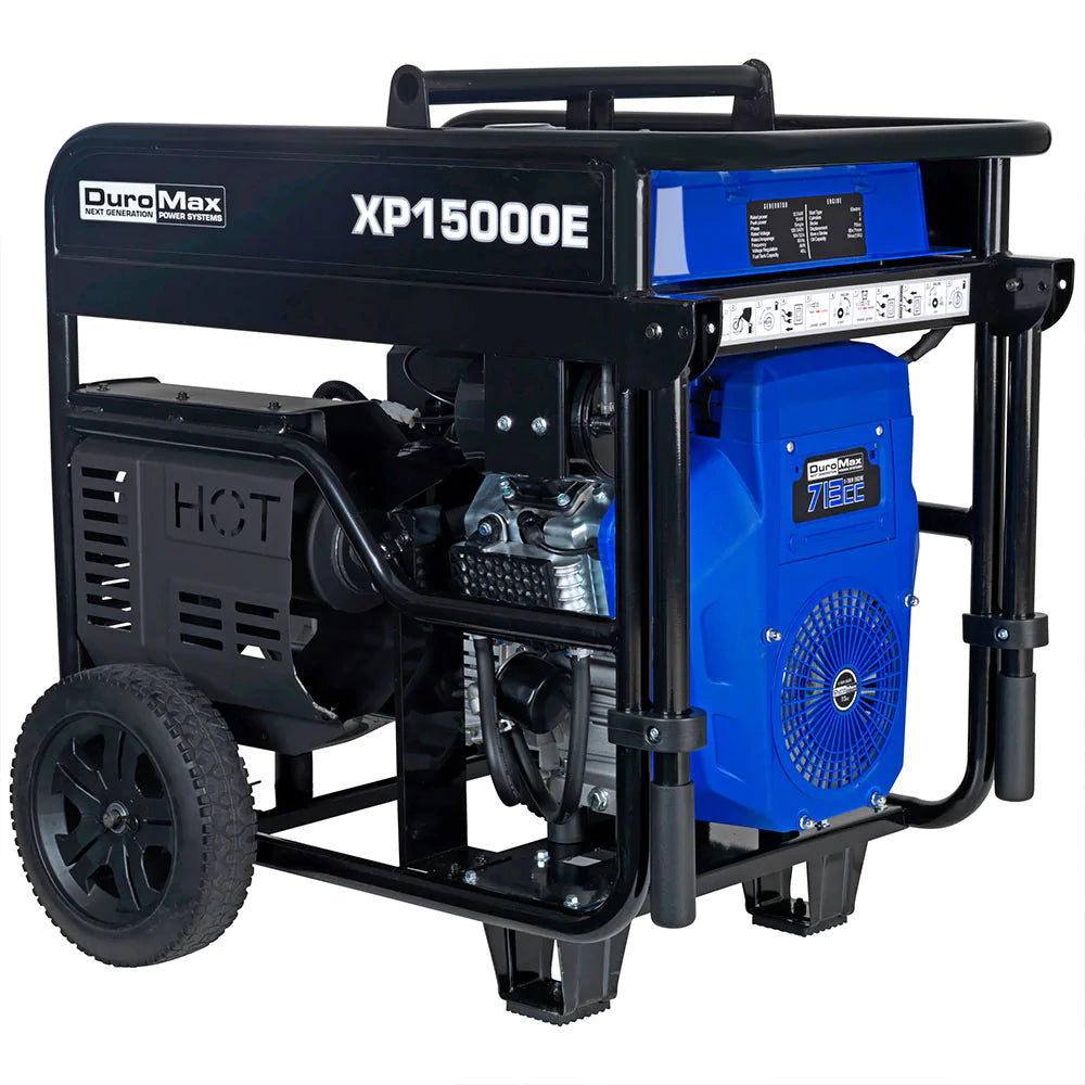 DuroMax XP15000E 15,000-Watt/12,000-Watt 713cc V-Twin Electric Start Gas Powered Portable Generator