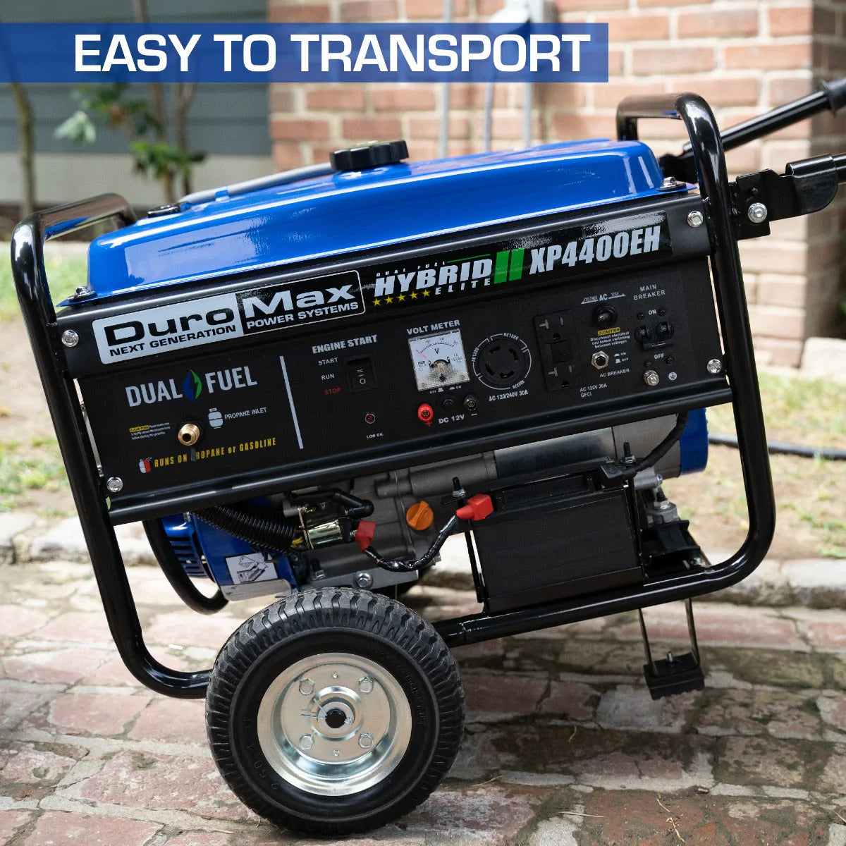 DuroMax XP4400EH 4,400-Watt/3,500-Watt 210cc Electric Start Dual Fuel Portable Generator