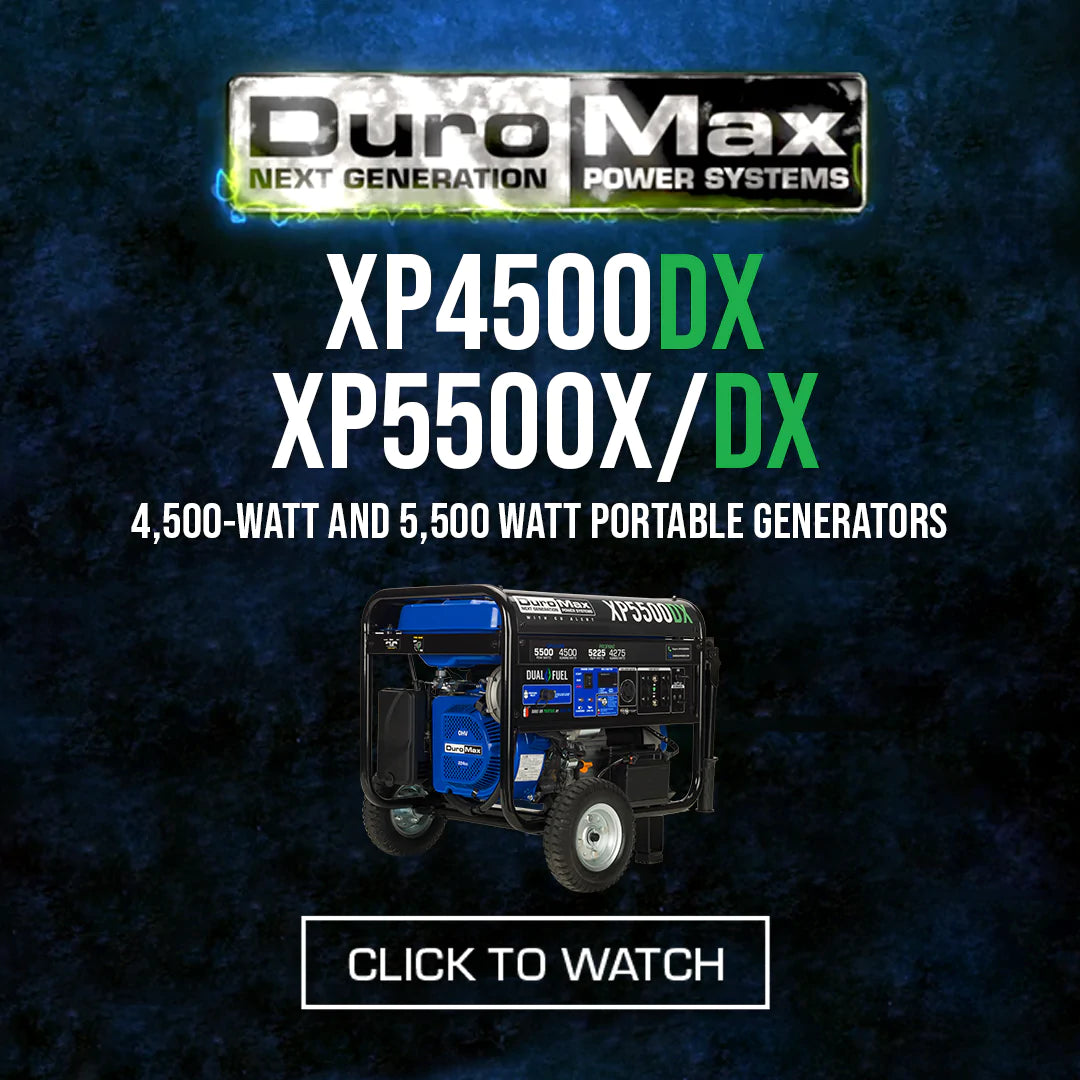 DuroMax XP5500DX 5,500-Watt/4,500-Watt 224cc Electric Start Dual Fuel Portable Generator w/ CO Alert