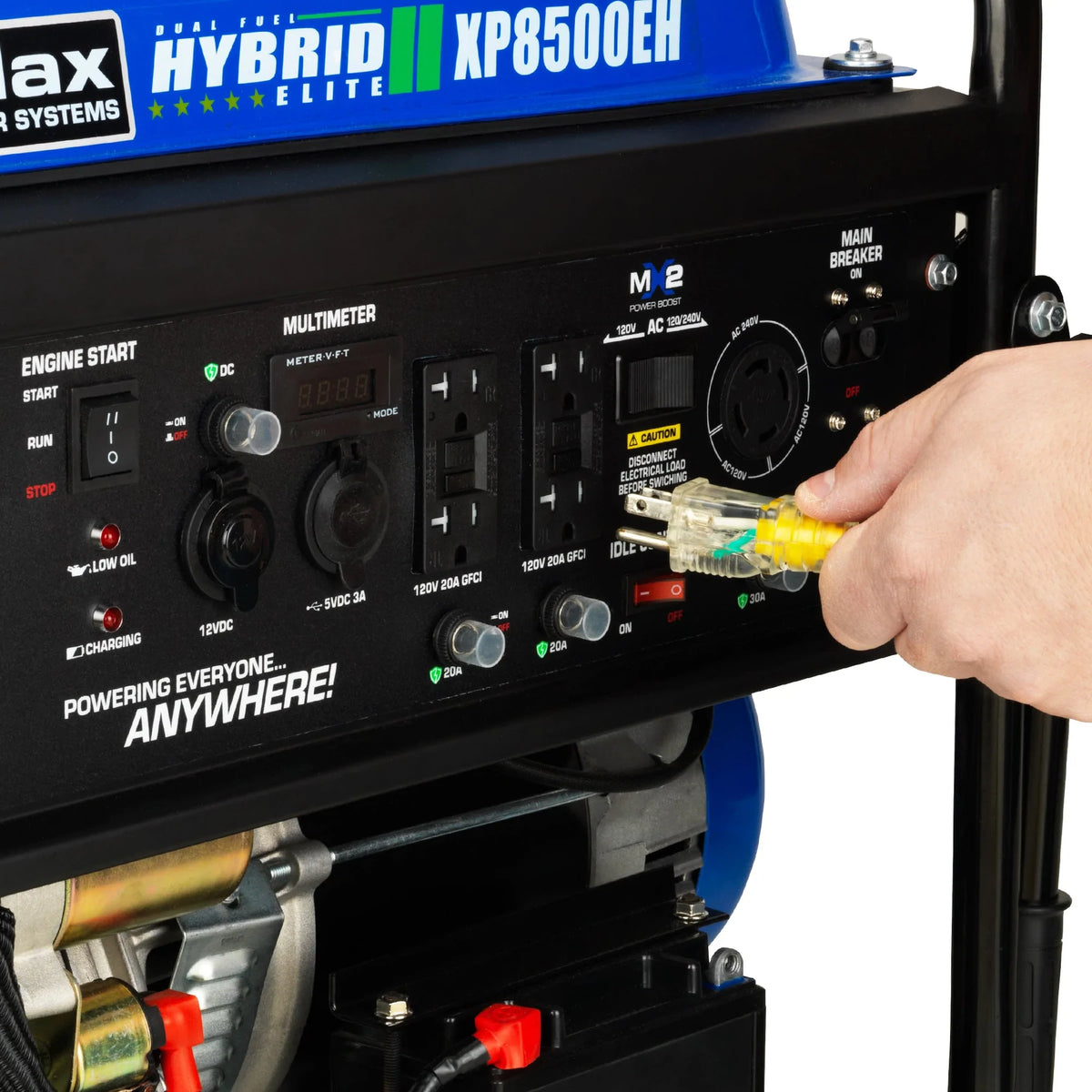 DuroMax XP8500EH 8,500-Watt/7,000-Watt 420cc Electric Start Dual Fuel Portable Generator