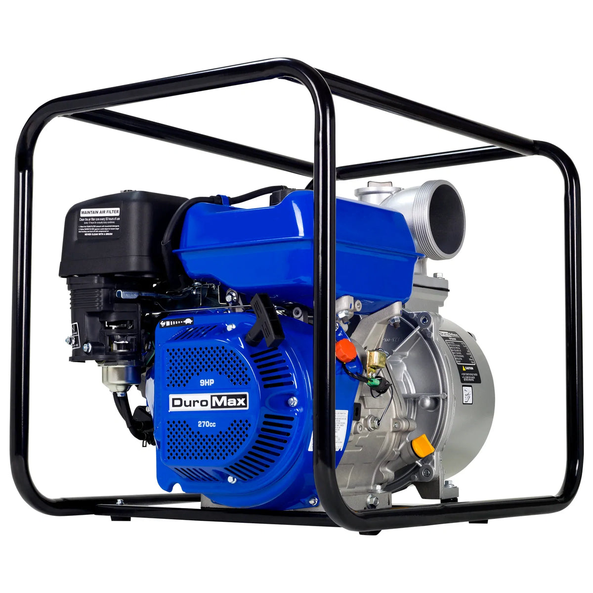 DuroMax XP904WP 270cc 427-Gpm 4&quot; Gas Powered Portable Semi-Trash Water Pump