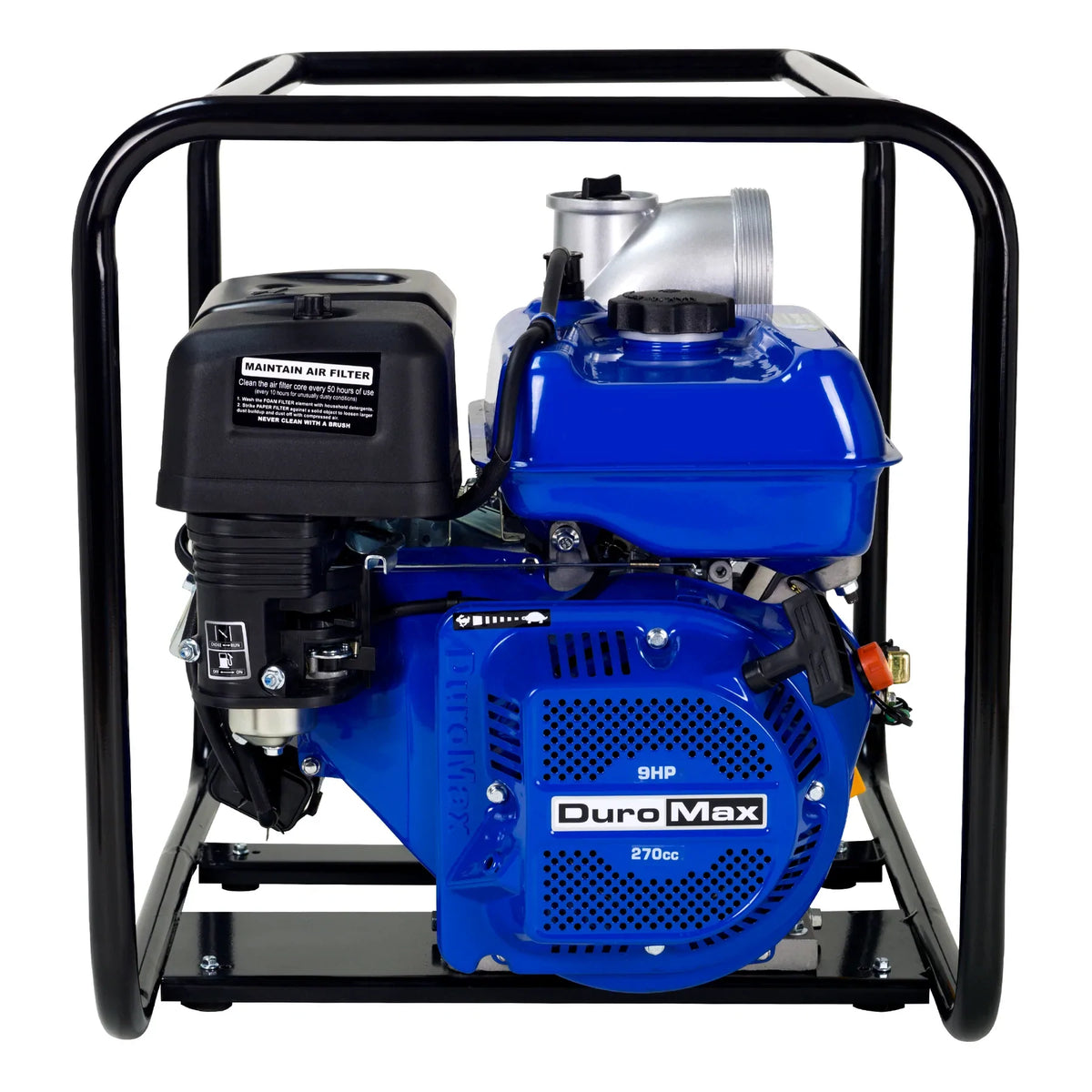 DuroMax XP904WP 270cc 427-Gpm 4&quot; Gas Powered Portable Semi-Trash Water Pump