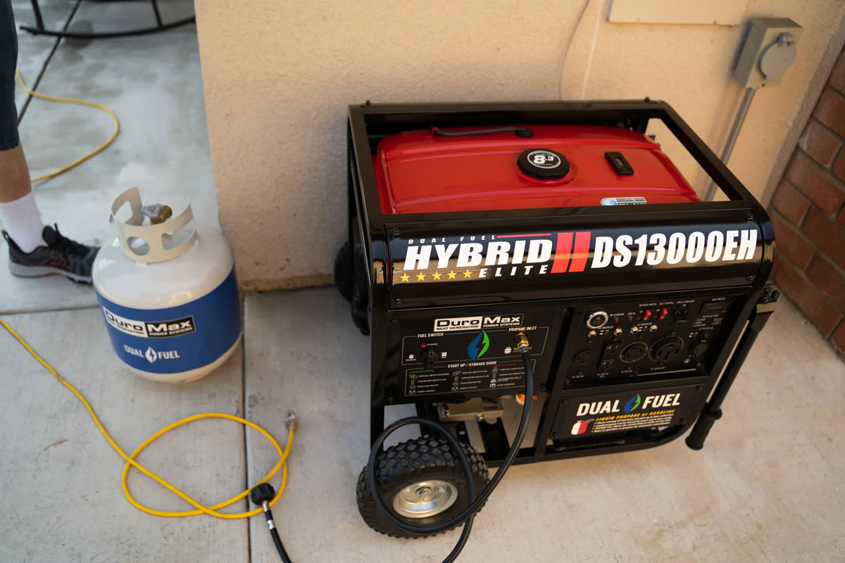 DuroStar DS13000EH 13,000-Watt/10,500-Wat 500cc Electric Start Dual Fuel Portable Generator