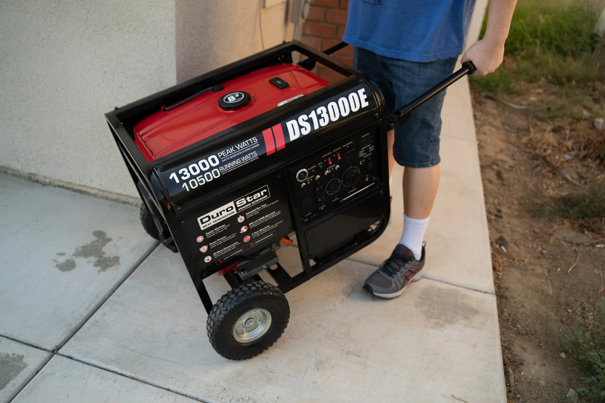 DuroStar DS13000E 13,000-Watt/10,500-Watt 500cc Electric Start Gas Powered Portable Generator