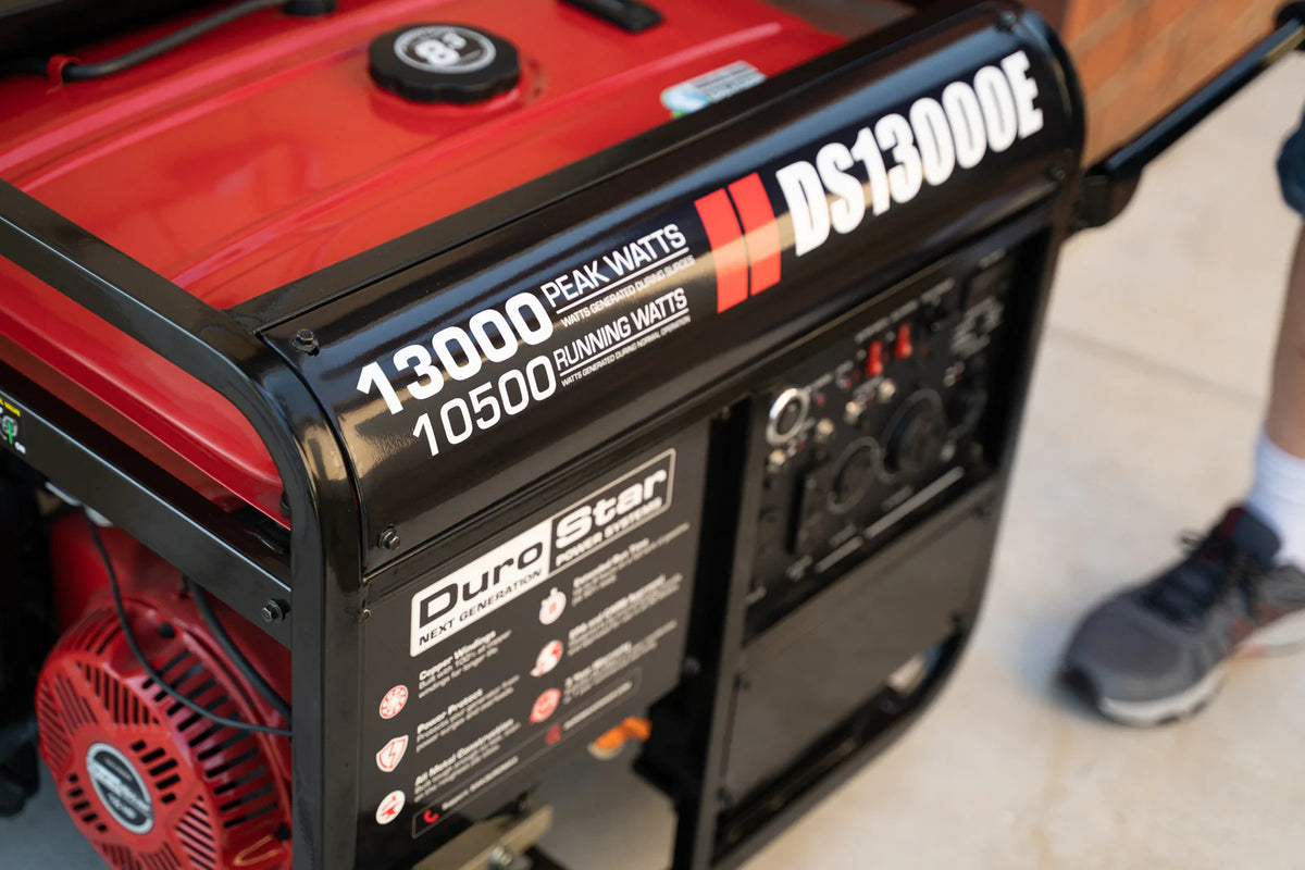 DuroStar DS13000E 13,000-Watt/10,500-Watt 500cc Electric Start Gas Powered Portable Generator