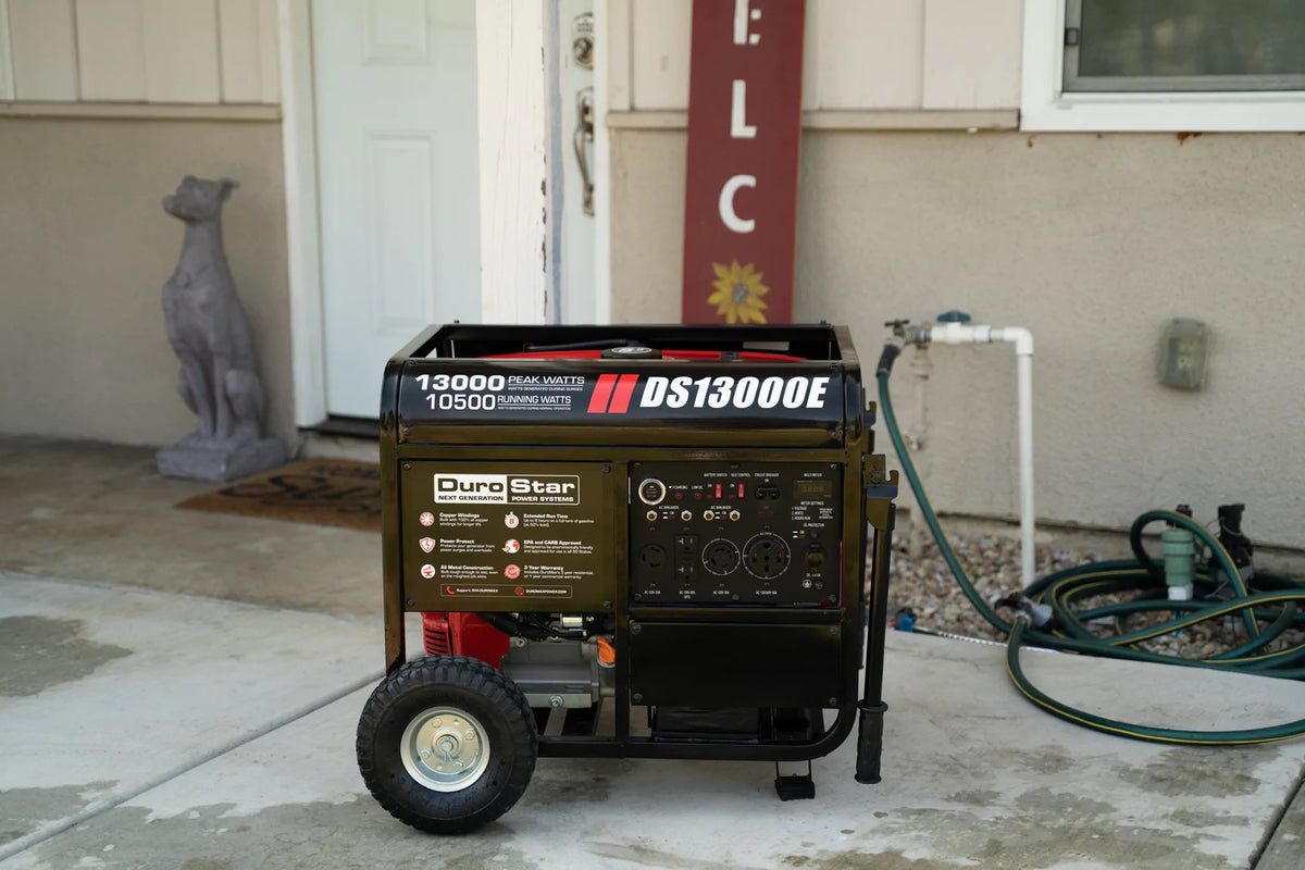 DuroStar DS13000E 13,000-Watt/10,500-Watt 500cc Electric Start Gas Powered Portable Generator