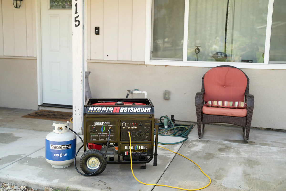 DuroStar DS13000EH 13,000-Watt/10,500-Wat 500cc Electric Start Dual Fuel Portable Generator