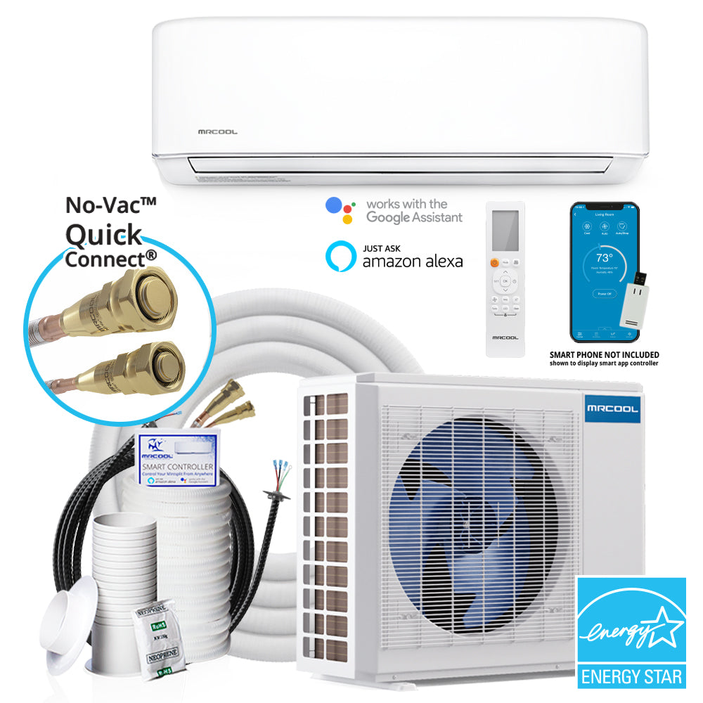 MRCOOL E Star DIY 4th Gen 12k BTU Ductless Mini-Split Heat Pump COMPLETE SYSTEM 115V/60Hz