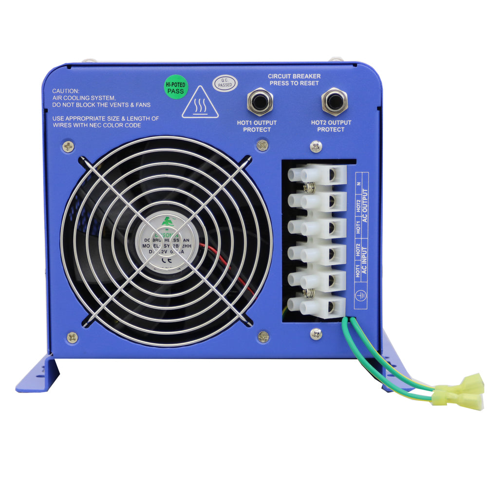 AIMS Power 4000 Watt Pure Sine Inverter Charger 12Vdc / 240Vac Input &amp; 120/240Vac Split Phase Output