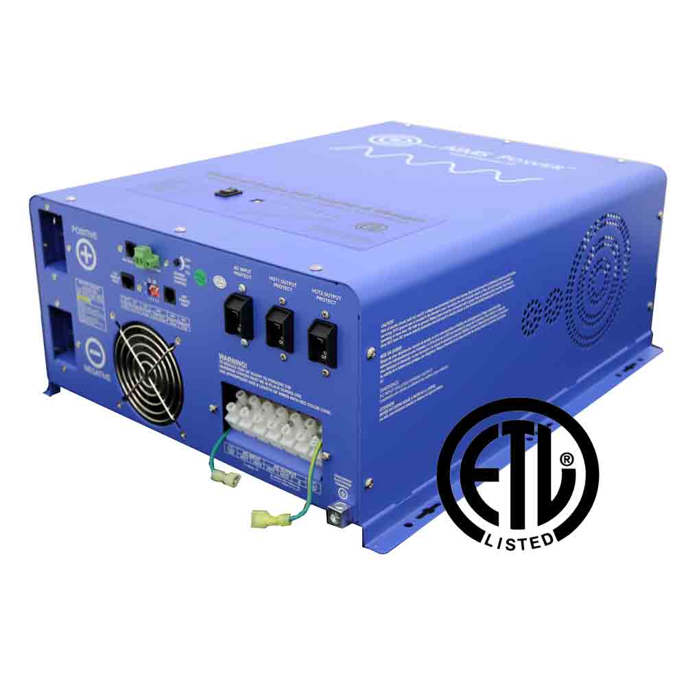 AIMS Power 6000 WATT PURE SINE INVERTER CHARGER 24Vdc TO 120/240Vac OUTPUT LISTED TO UL &amp; CSA