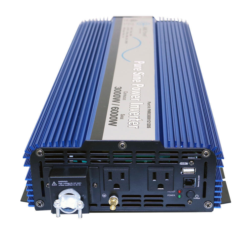 AIMS Power 3000 Watt Pure Sine Inverter ETL Listed conforms to UL 458 / CSA 22.2