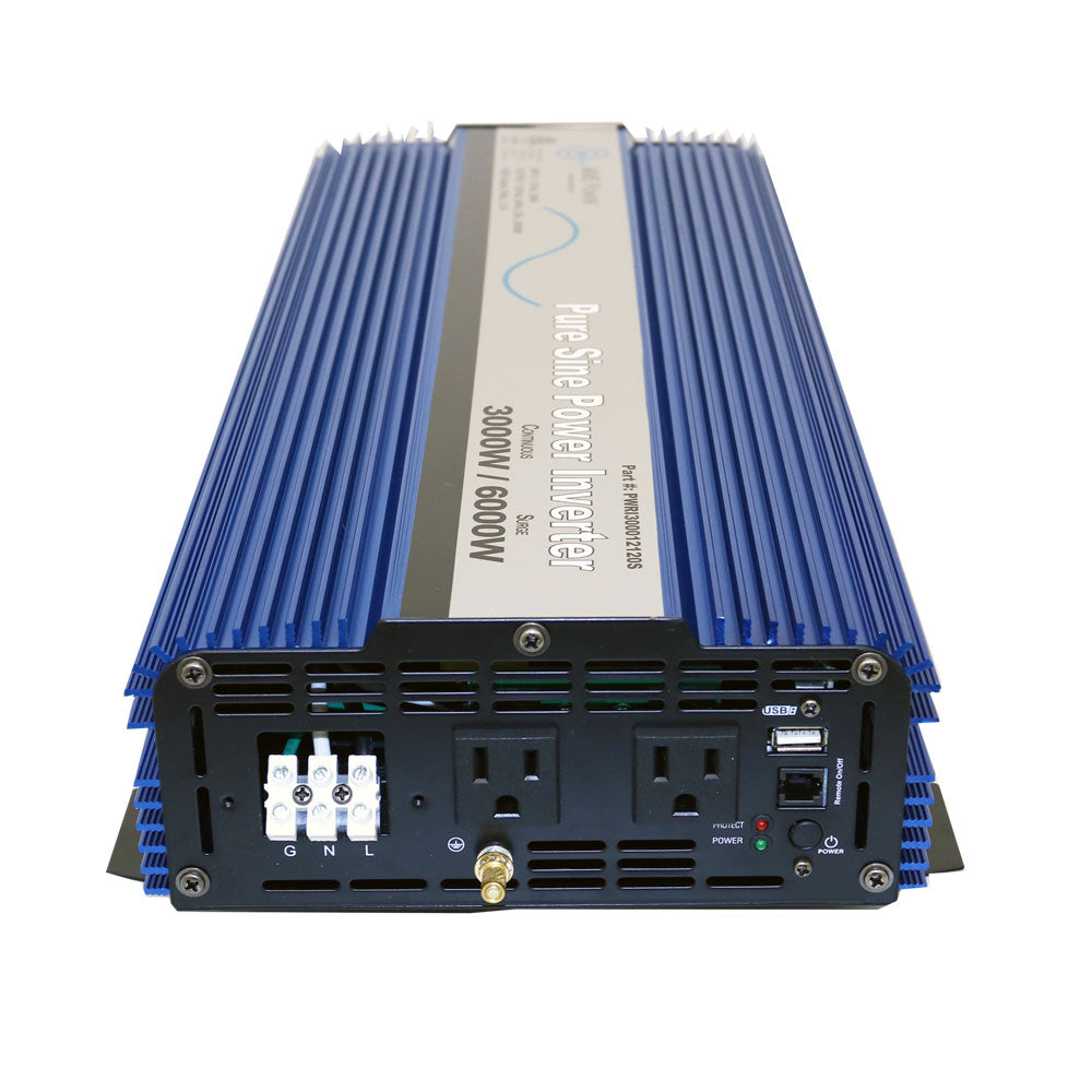 AIMS Power 3000 Watt Pure Sine Inverter ETL Listed conforms to UL 458 / CSA 22.2