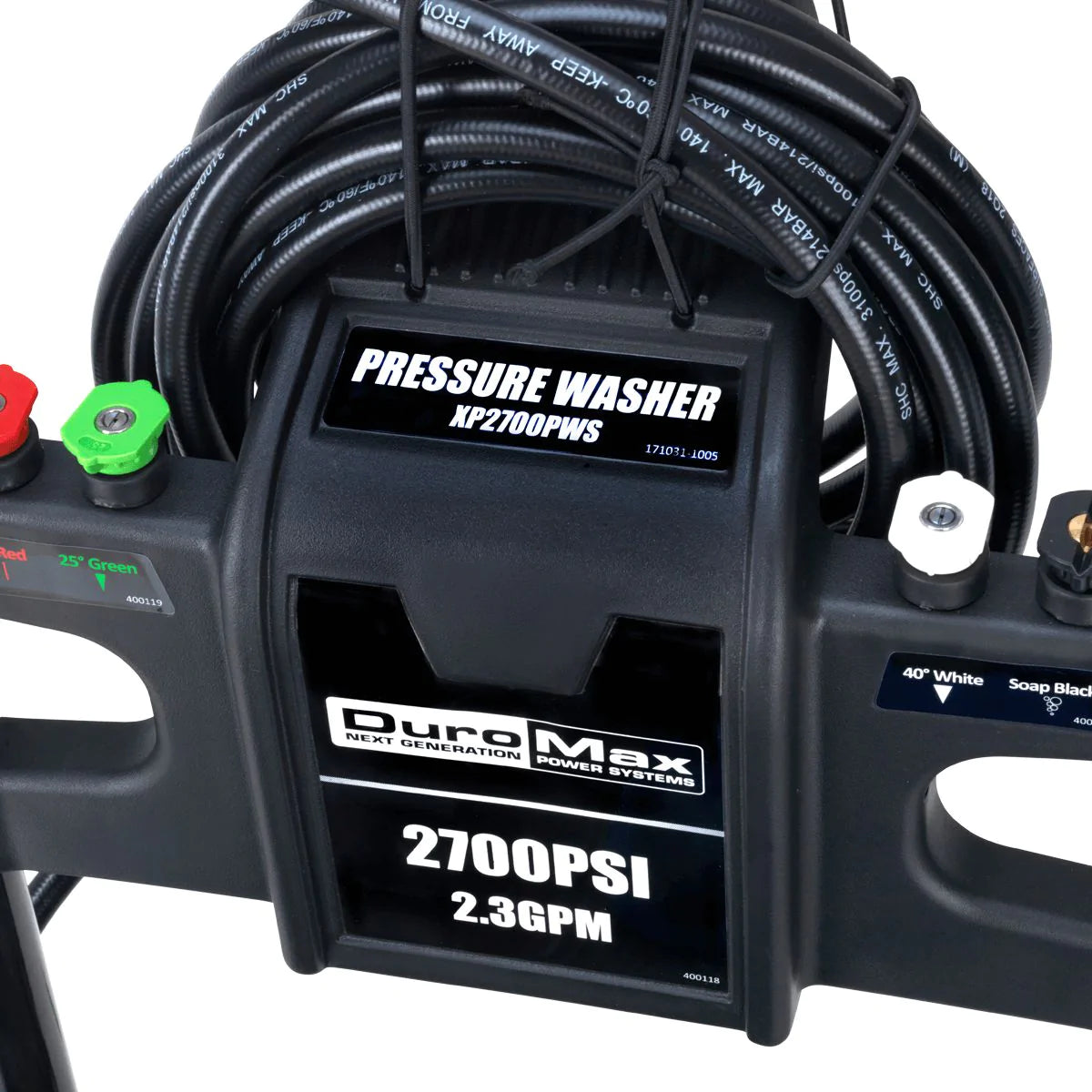 DuroMax XP2700PWS 2700 PSI 2.3 GPM 180cc Gas Engine Pressure Washer