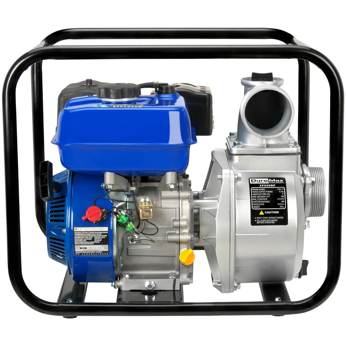 DuroMax XP650WP 208cc 220-Gpm 3 Gas Powered Portable Semi-Trash Water Pump